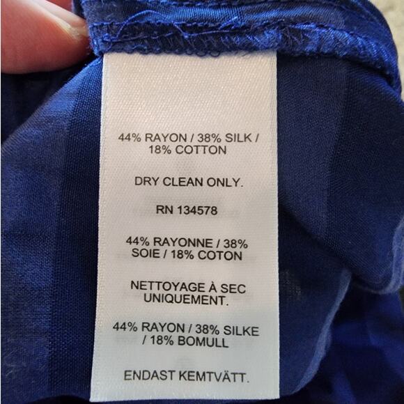 Vineyard Vines Size Medium Popover Check Ruffle in Deep Bay NWT - Picture 5 of 5